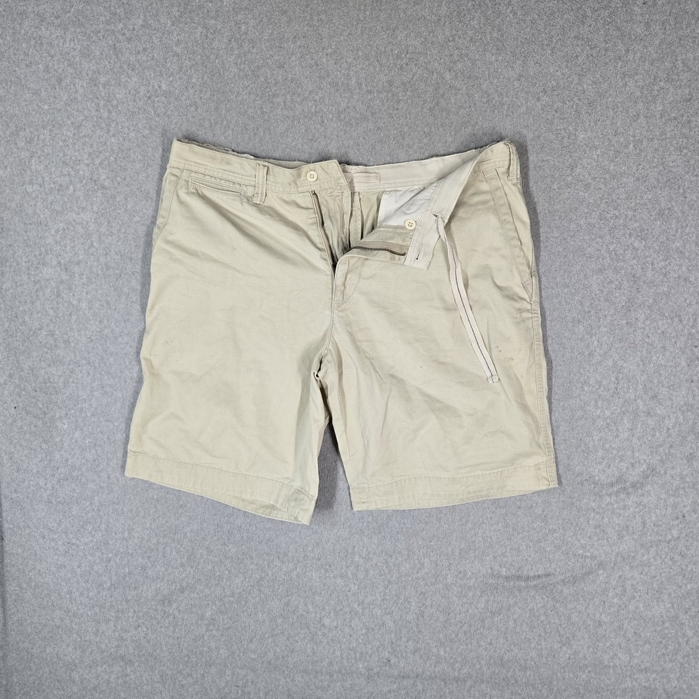 VINTAGE Polo Ralph Lauren Men Shorts 36 Beige Embroidered Chino Twill READ
